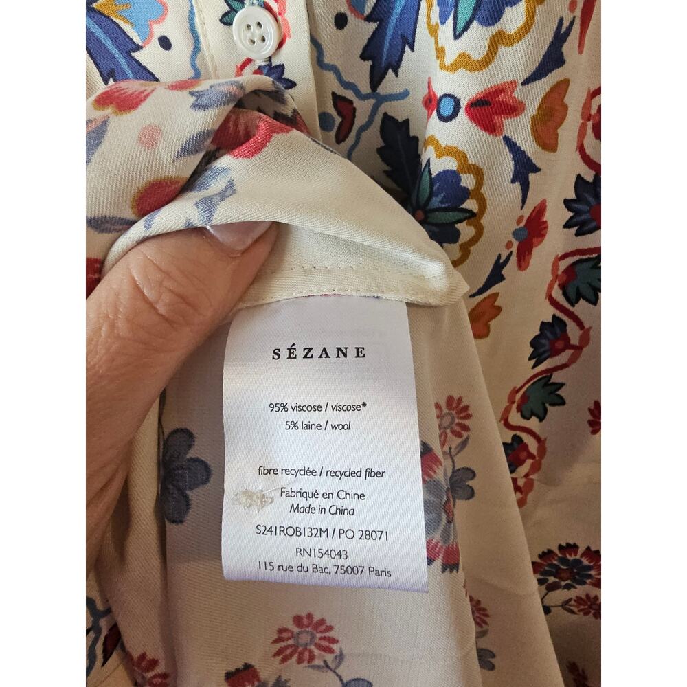 Sezane 38 Robe Fernanda Milo printed midi shirt dress us sz 6 new $320 - Picture 8 of 9